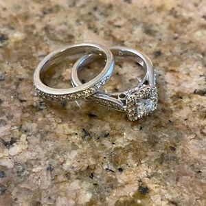 Leo diamond wedding rings white gold